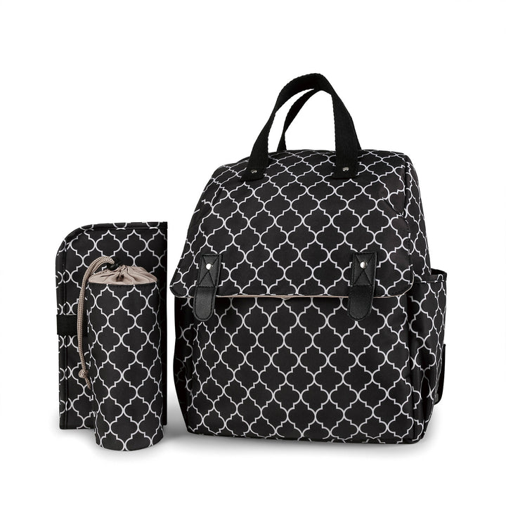 Multifunctional diaper backpack with integrated changing mat Bowlift