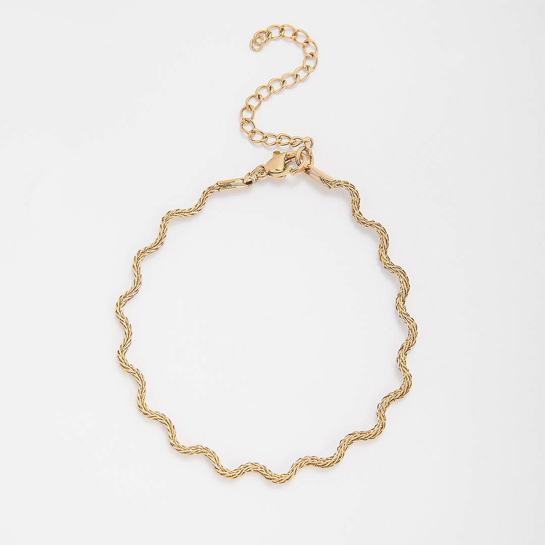 Elegant Wavy Chain Necklace Bowlift