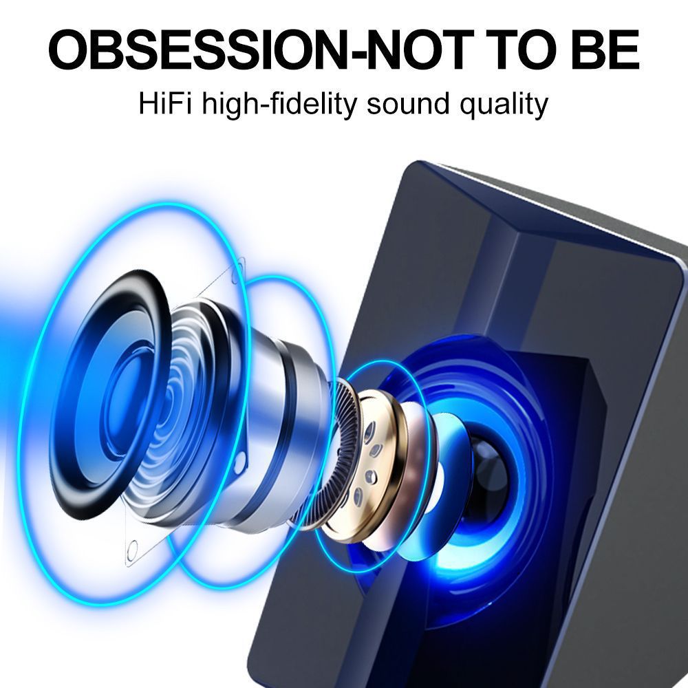 Bluetooth Desktop Speakers with LED Light Effects Bowlift