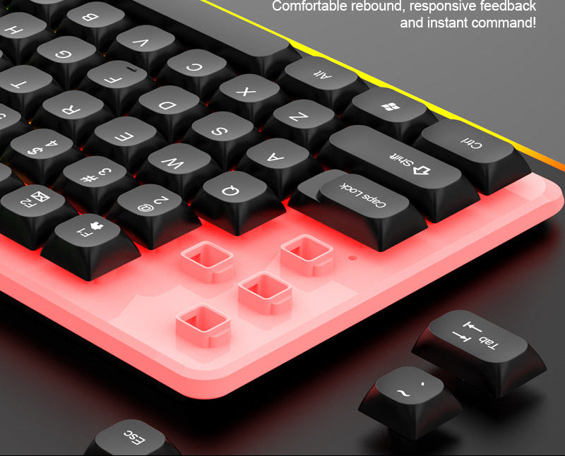 Gaming Keyboard with LED Backlighting Bowlift