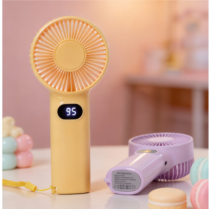 Women's portable high-performance hand fan with digital speed display Bowlift