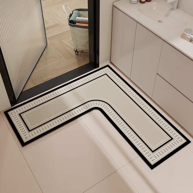 L-Shaped Decorative Bath Mat Bowlift