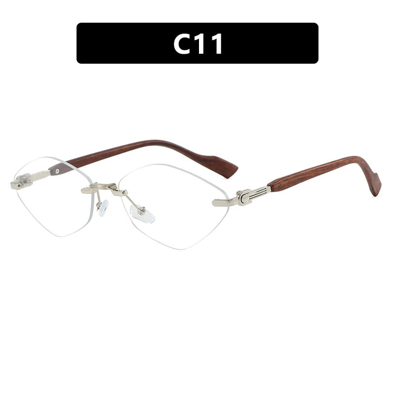 Women's geometric sunglasses with luxurious wooden arms and polarized lenses Bowlift