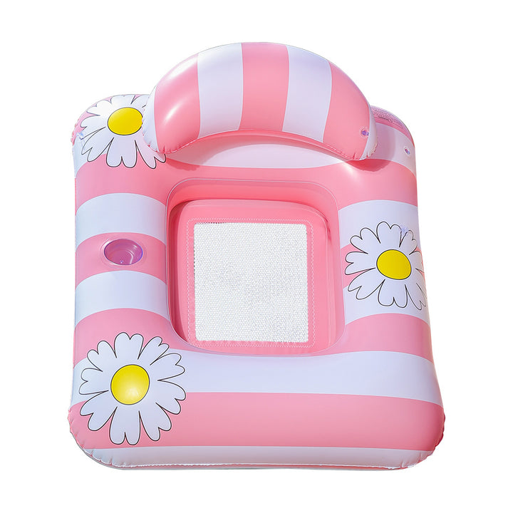 Women's Inflatable Lounger with Flower Design Bowlift