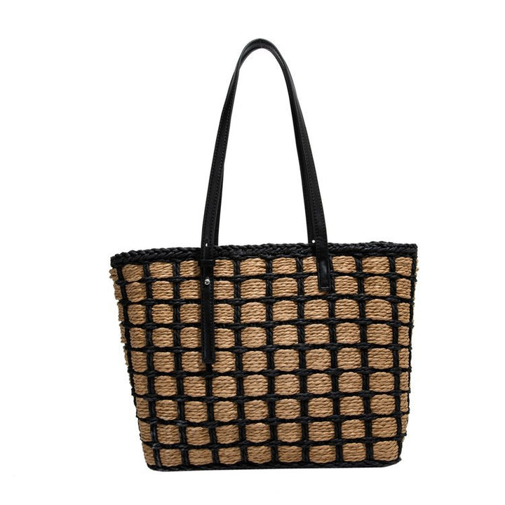 Spacious handbag with woven design Bowlift