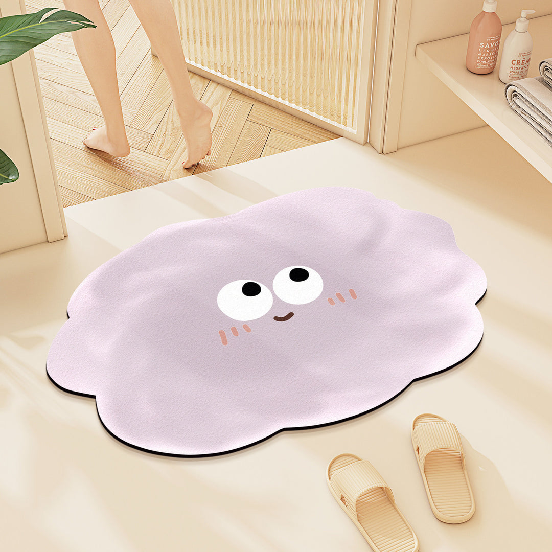 Playful Cloud-Shaped Bath Mat Bowlift