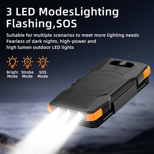 High-performance solar power bank with integrated LED lighting Bowlift
