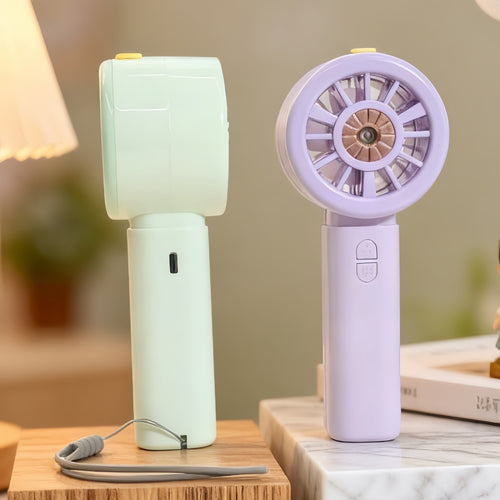 Portable handheld fan with USB charging function and spray function Bowlift