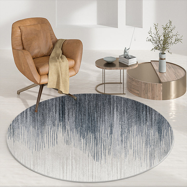 Geometric Patterned Round Area Rug Bowlift