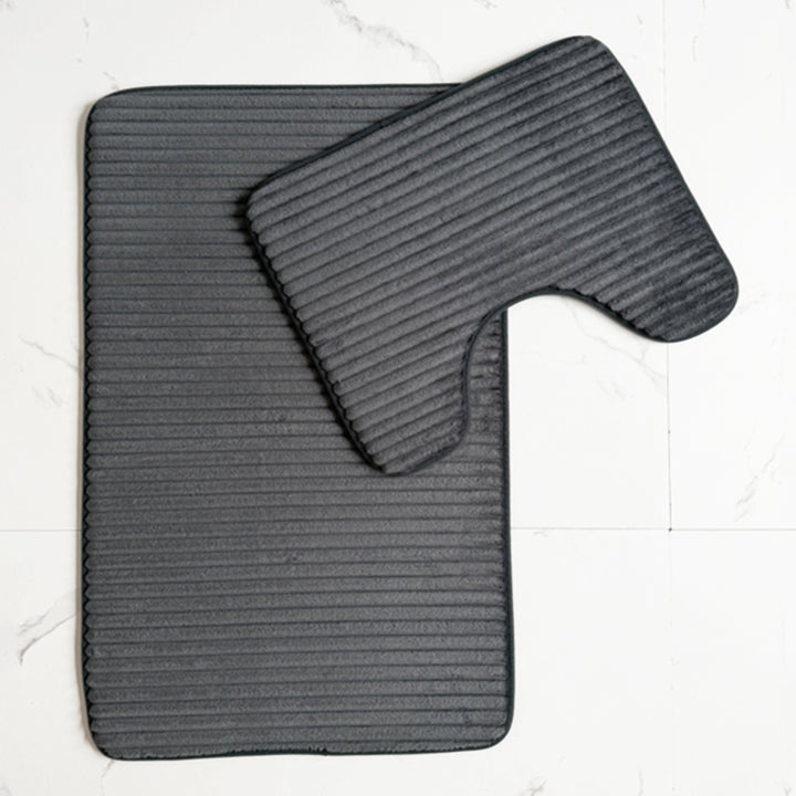 Plush Bathroom Mat Set Bowlift