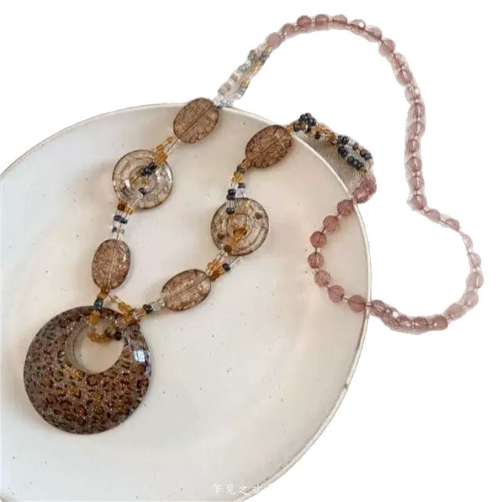 Handmade Beaded Pendant Necklace Bowlift
