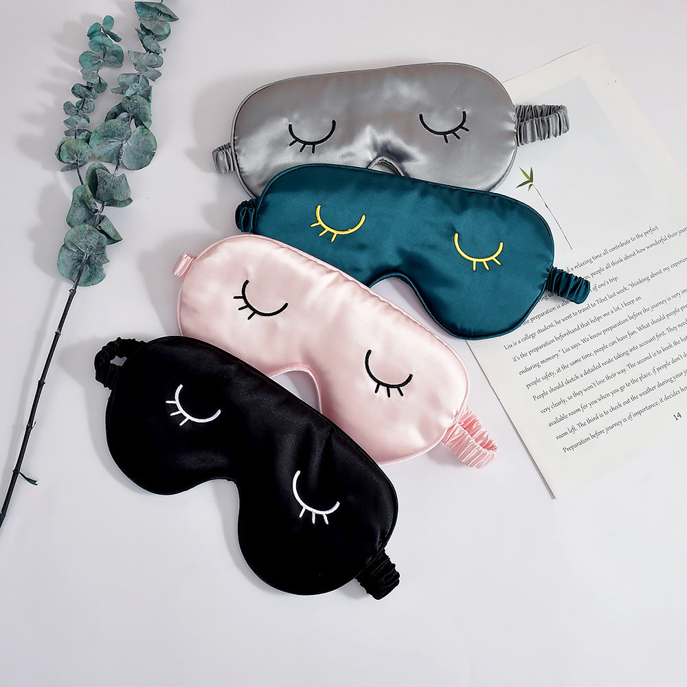 Unisex nan silky-soft eye mask with ergonomic contour and adjustable elastic band Bowlift