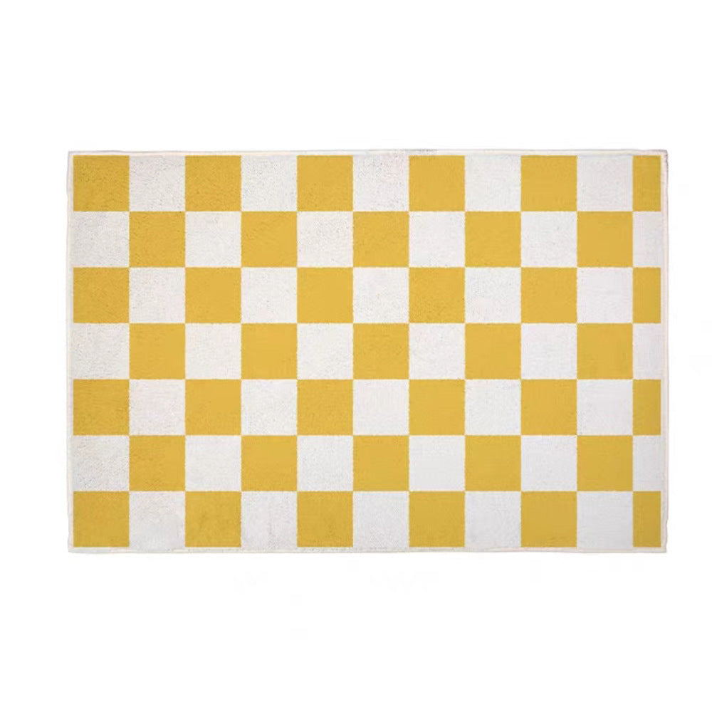 Stylish Checkered Bath Mat Bowlift