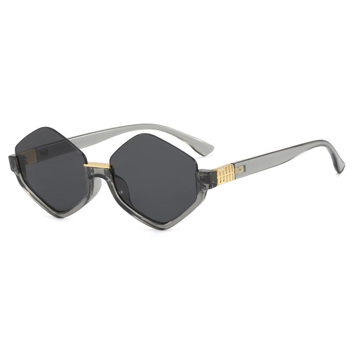 Women's fashionable sunglasses with trendy hexagonal frame and protective lenses Bowlift