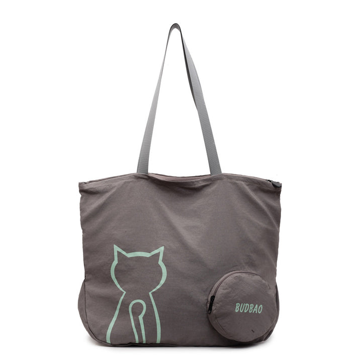 Tote bag with stylish cat design and generous storage space Bowlift