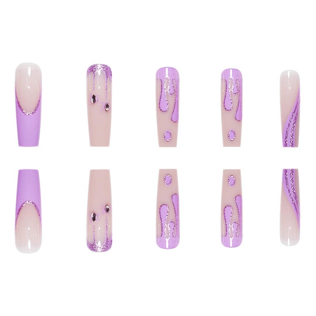 Glamorous Decorative Press-On Nail Extensions Bowlift