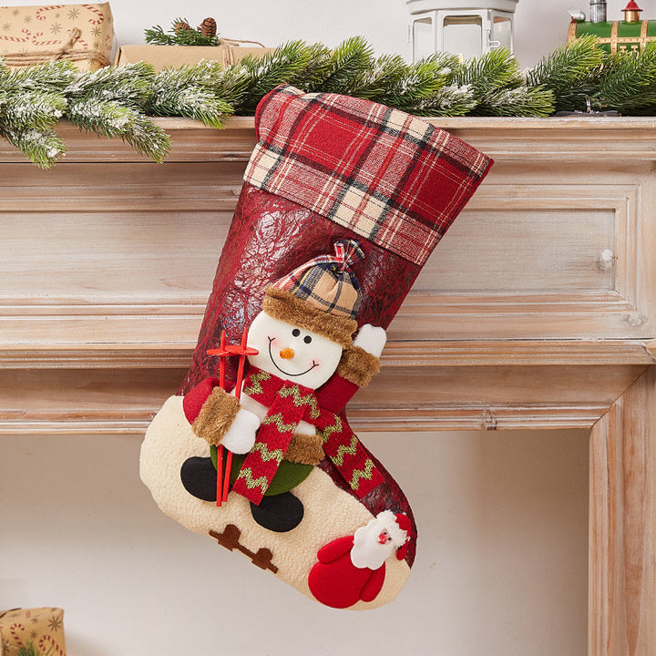 Festive Christmas stocking with nostalgic design Bowlift