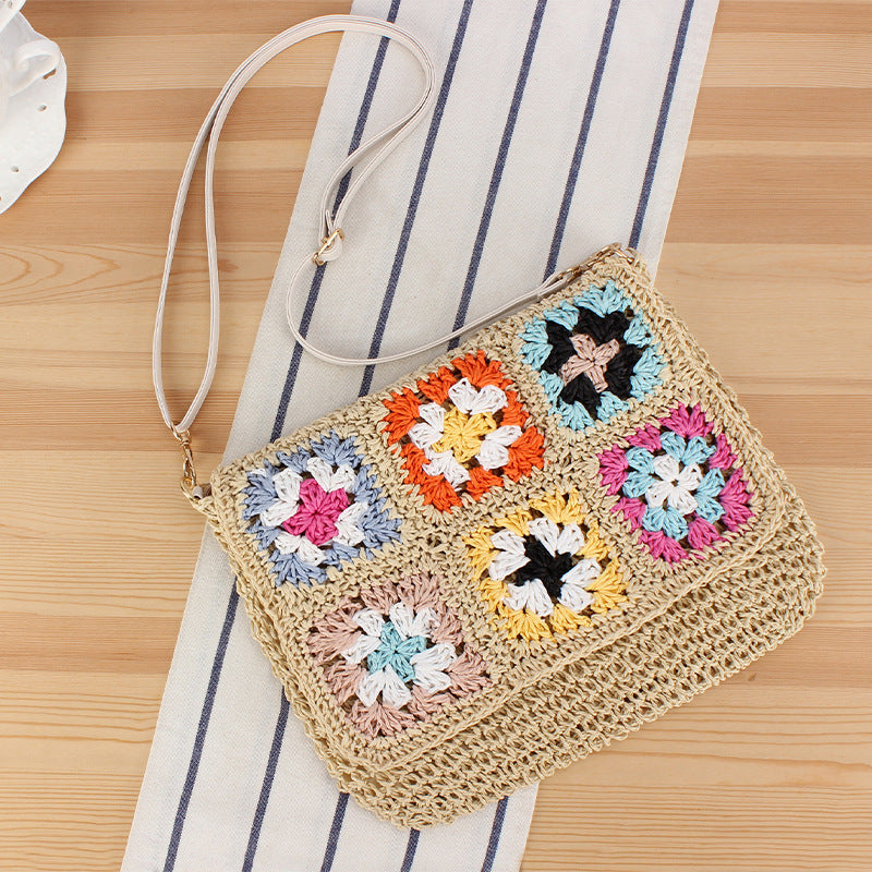 Handmade Shoulder Bag in Modern Patchwork Design Bowlift