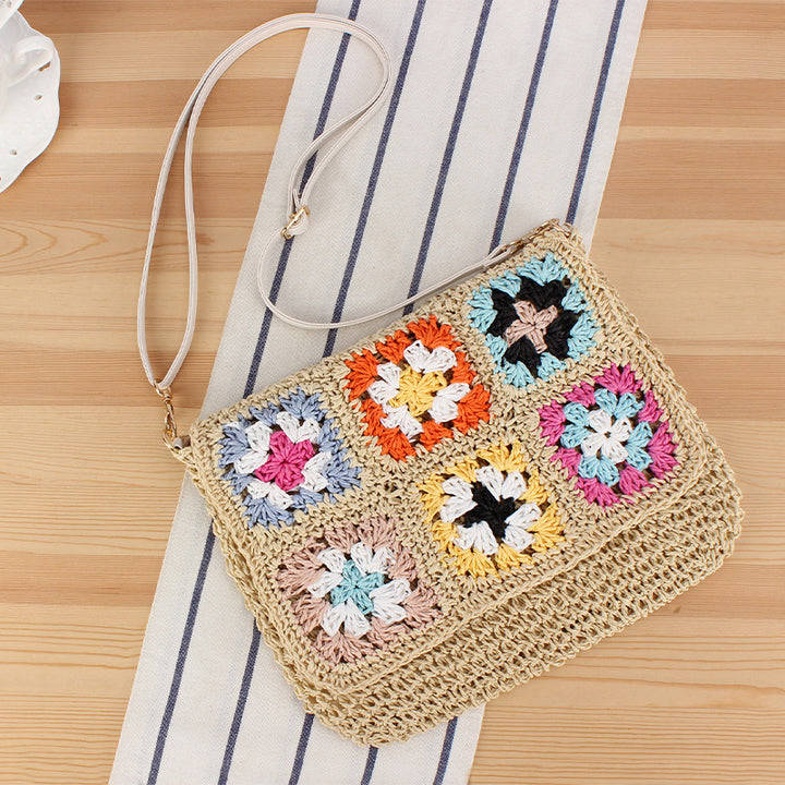 Handmade Shoulder Bag in Modern Patchwork Design Bowlift