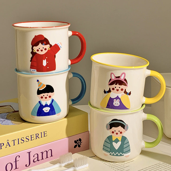 Ceramic mug with playful illustration design Bowlift