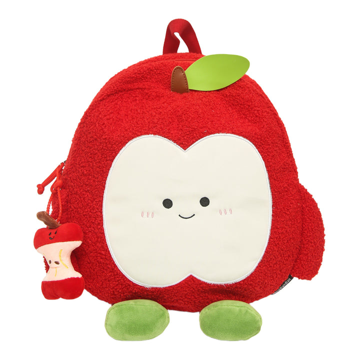 Plush Apple Backpack with Animal Charm Bowlift