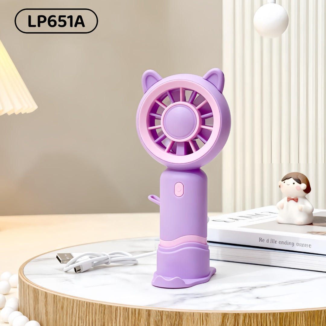 Portable Usb Hand Fan with Flexible Tilt Angle Bowlift