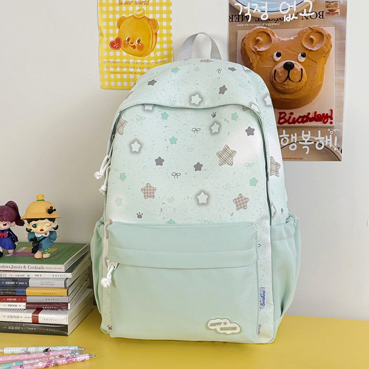 Fun Decorative Star-Patterned Backpack Bowlift