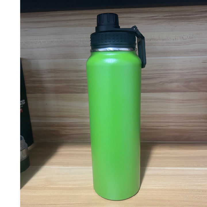 Double-Wall Vacuum Insulated Stainless Steel Wide-Mouth Water Bottle With Leakproof Screw Cap And Ergonomic Carry Handle