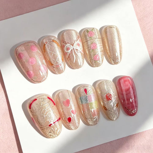 Decorative Themed Press-On Nail Set