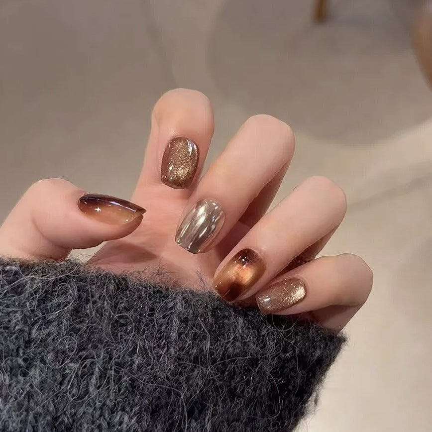 Premium Metallic Finish Press-On Nail Set