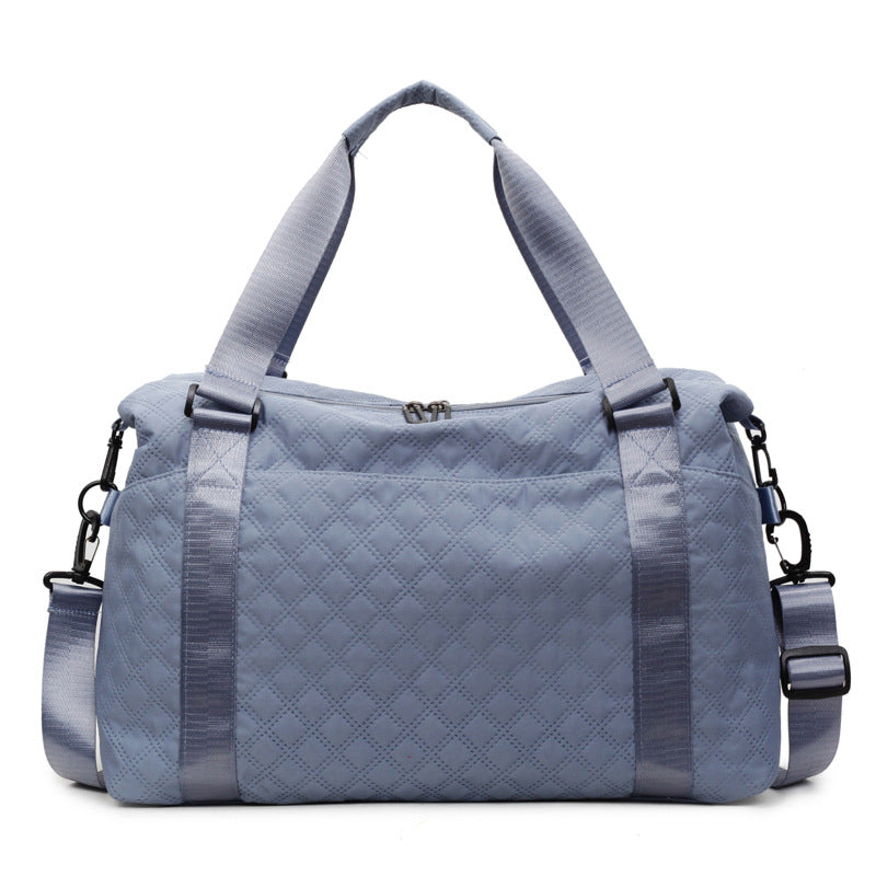 Quilted Fabric Travel Duffle Bag Bowlift