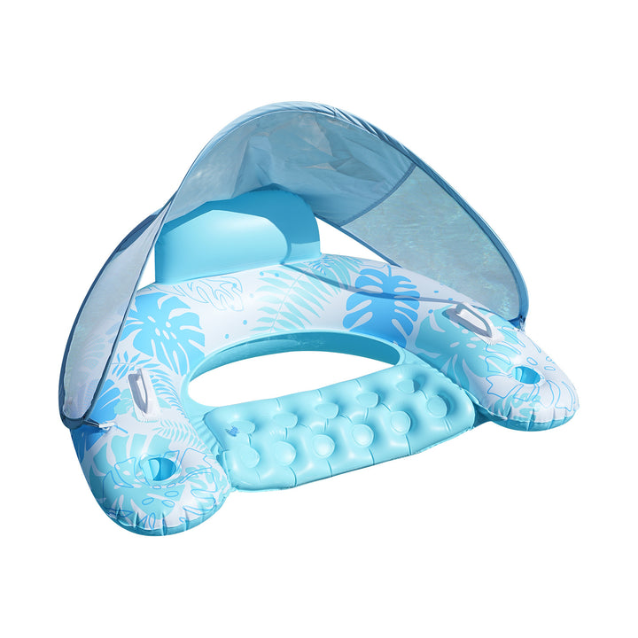 Women's Inflatable Comfort Pool Lounger with View Window Bowlift