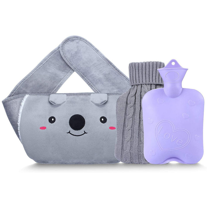 Cute Plush Hot Water Bottle Set Bowlift