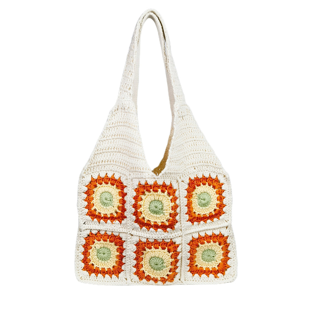Crochet handbag with retro pattern Bowlift