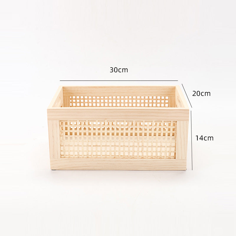 Versatile Wooden Storage Basket Bowlift