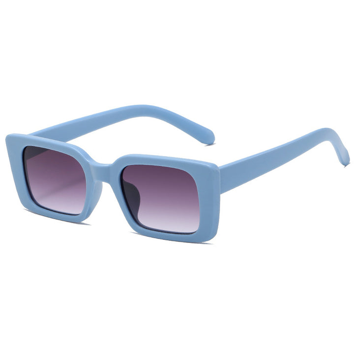 Women's fashionable square sunglasses with wide, glossy frame Bowlift