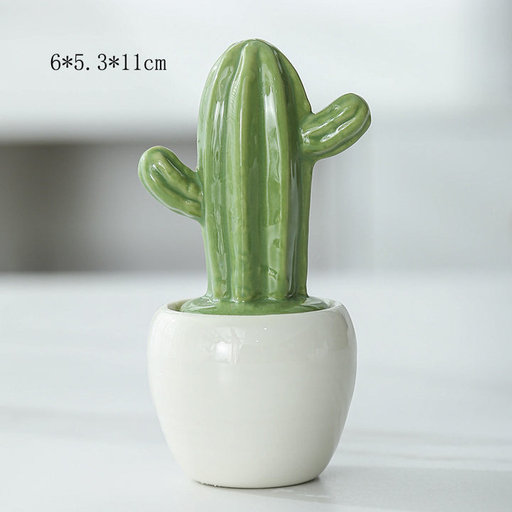 Decorative Ceramic Cactus Planter Bowlift