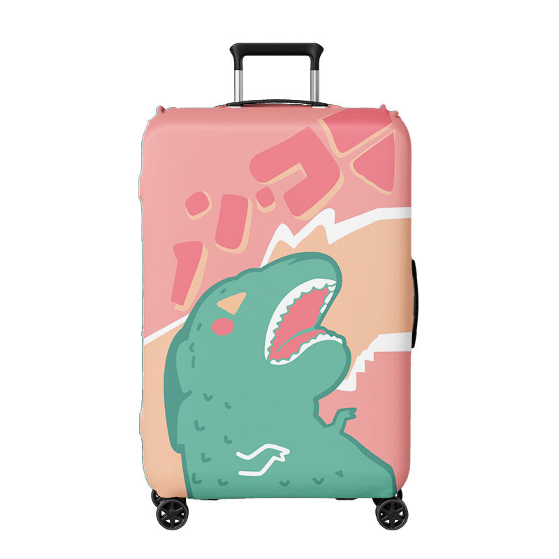 Ladies suitcase cover with creative illustration design Bowlift