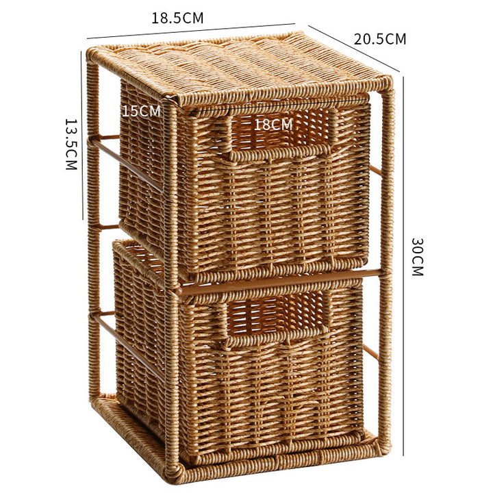 Multi-Tiered Woven Storage Organizer Bowlift