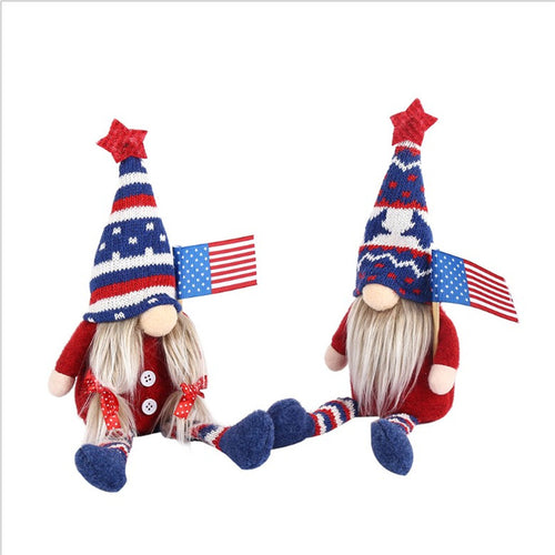 Decorative Patriotic Gnome Figurine Bowlift