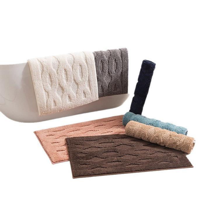 Plush Textured Bath Mat Bowlift