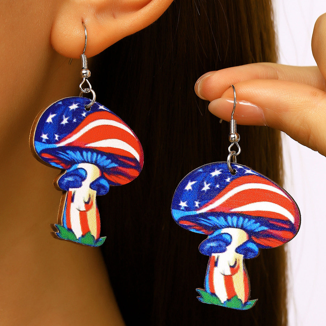 Women's unusual star-rose acrylic earrings with feather-light wearing comfort and fishhook closure Bowlift