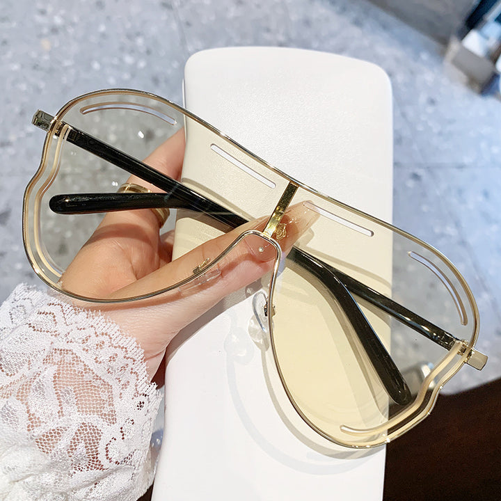Men's Aviator-Style Shield Sunglasses Bowlift