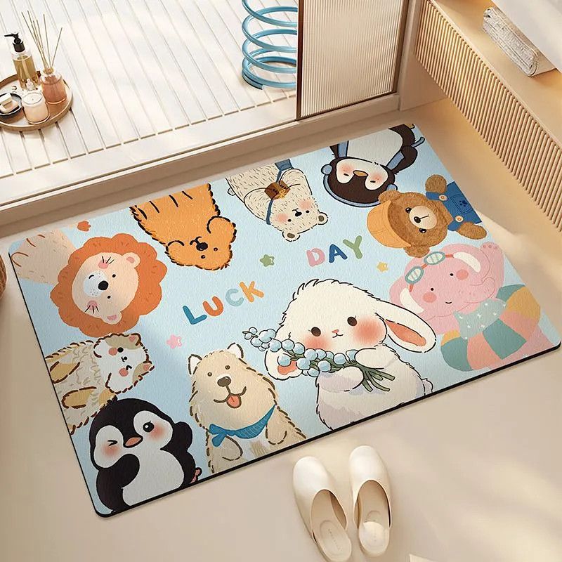 Welcome Home Cartoon Area Rug Bowlift