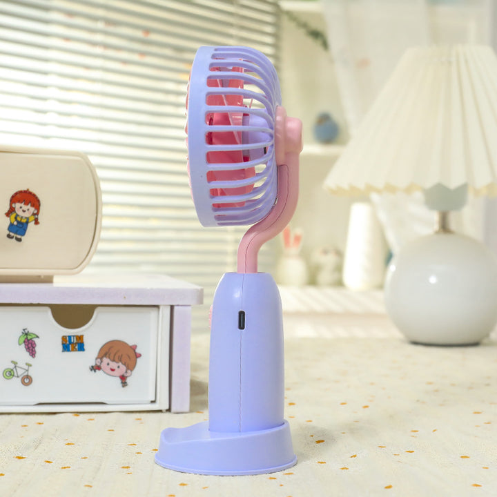 Women's portable table fan in playful flower design Bowlift