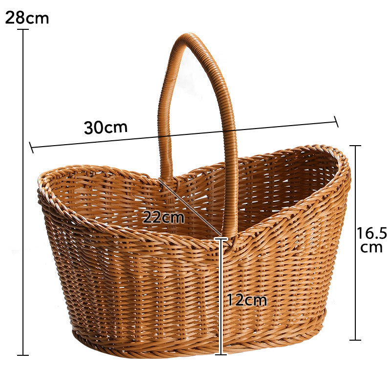 Handcrafted Woven Market Basket Bowlift