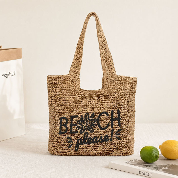 Leisure bag made of braided natural material Bowlift