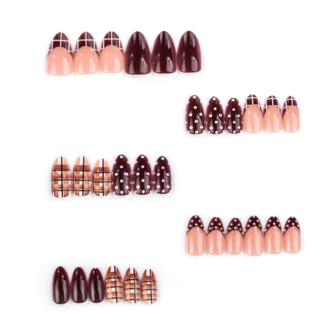 Trendy Abstract Press-On Nail Art Set