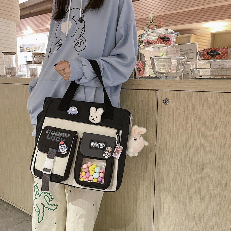 Whimsical Multi-Compartment Messenger Bag Bowlift