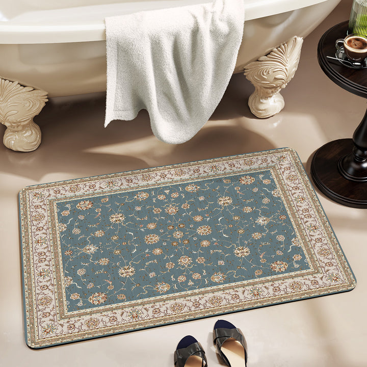 Luxurious Floral Pattern Bath Mat Bowlift